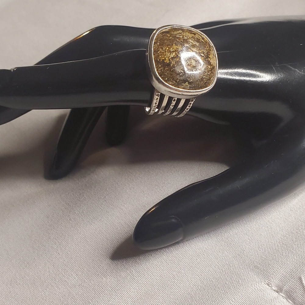 Vintage Silpada Sterling 925 Silver Bronzite Stone Ring Sz 8